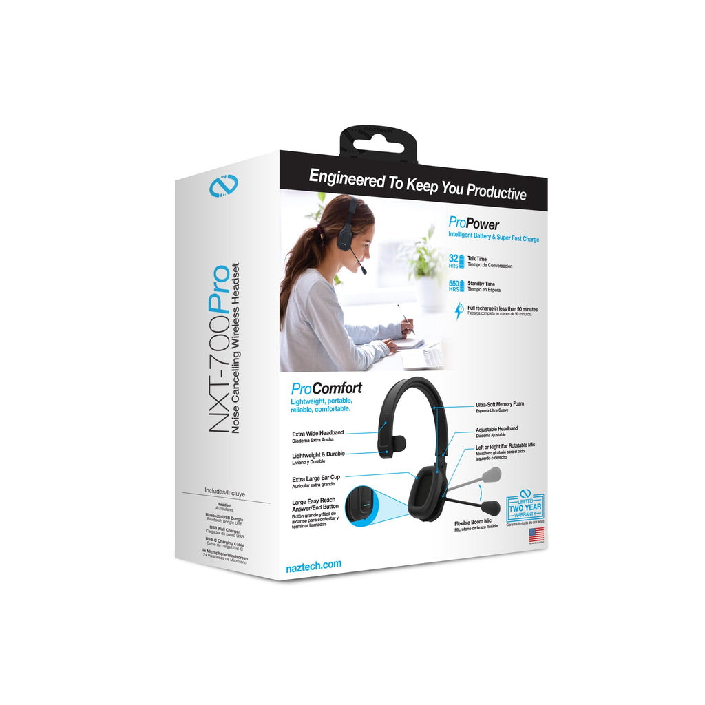 Naztech NXT-700 Xtreme Noise Cancelling Headset - Home Black